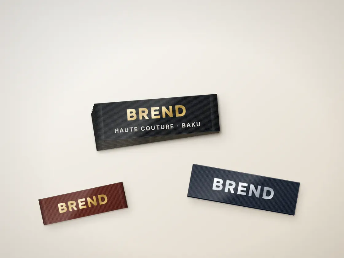 Metallic Woven Labels with Gold and Silver Thread